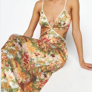 Reformation Poppies Silk Dress